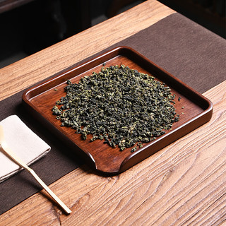 木语瓷缘黑檀木茶盘家用简约整块实木茶托盘竹制干泡盘功夫茶具简约茶台 重竹方形评茶盘-浅碳