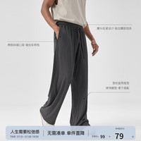 BODYDREAM夏季运动背心潮牌无袖坎肩男款t桖/轻薄垂感休闲裤套装 灰色长裤 M