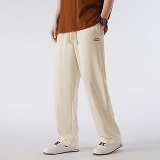 CLOR裤子男士潮流宽松直筒裤夏季薄款运动透气休闲裤CL04杏色XL XL（145-160斤）