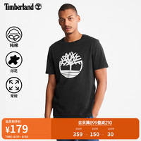 添柏岚（Timberland）男装短袖T恤春夏户外透气休闲印花A6281 A6281001/黑色 M