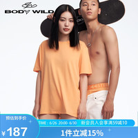 BODYWILD爱慕旗下同款舒适打底可外穿短袖时尚T恤ZBN12QU1橙色170 橙色-短袖