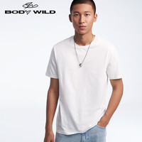 BODYWILD爱慕旗下同款舒适打底可外穿短袖时尚T恤ZBN12QU1白色185
