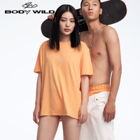 BODYWILD爱慕旗下同款舒适打底可外穿短袖时尚T恤ZBN12QU1橙色165 橙色-短袖