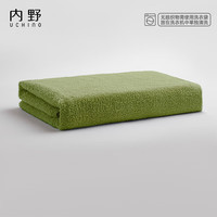 内野(UCHINO)素色典雅纯棉浴巾高档加厚吸水不掉毛洗澡大毛巾抹茶绿+洗衣袋 【浴巾】素色典雅(抹茶绿)