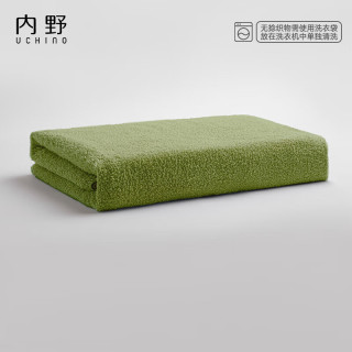 内野（UCHINO）素色典雅纯棉浴巾高档加厚吸水不掉毛洗澡大毛巾抹茶绿+洗衣袋 【浴巾】素色典雅（抹茶绿）
