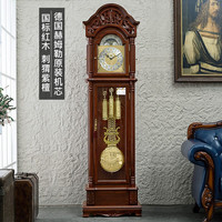 汉时（Hense） 实木机械落地钟德国机芯大座钟客厅别墅红木报时钟表HG2022 刺猬紫檀+德国赫姆勒12音拉绳