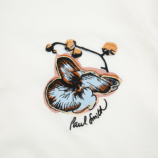 保罗史密斯（paul smith）男士PS刺绣印花POLO衫短袖 白色 M 