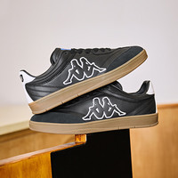 KAPPA卡帕男鞋夏季德训鞋子男软底运动休闲鞋透气轻便外穿商务板鞋 黑色/韩国白 38