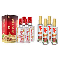 LANGJIU 郎酒 郎顺品郎金盖 45度 480mL 4瓶 +泸州老窖 头曲六年窖4瓶