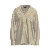 URBAN REVIVO 女士法式气质轻通勤超宽松开襟衬衫 UWH240098 卡其 M