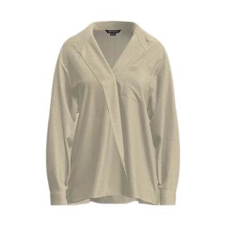 URBAN REVIVO 女士法式气质轻通勤超宽松开襟衬衫 UWH240098 卡其 M