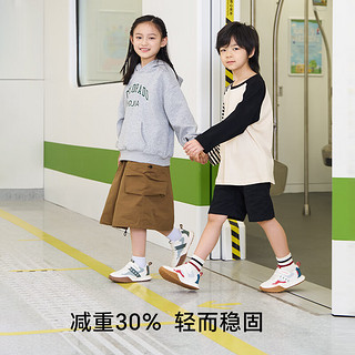 卡特兔儿童运动鞋2024秋季防滑耐磨女童跑步鞋幼儿园小白鞋户外跑步 白蓝红 25码 适合脚长14.3-14.9cm