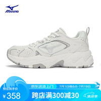 美津浓(MIZUNO)男女休闲运动跑步鞋 复古休闲 舒适耐磨 TRAINER 2K 42码 05/白/银灰