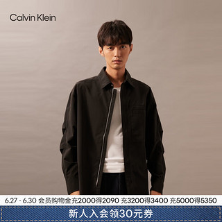 Calvin Klein Jeans24早秋男士休闲ck工装风简约刺绣衬衫式外套J325879 BEH-太空黑 L