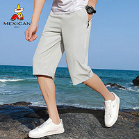 Mexican 稻草人 男士冰丝弹力七分裤  两件装