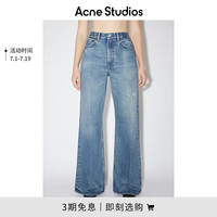 Acne Studios女士 丹宁2022高腰休闲版型牛仔裤A00379 中蓝色 27/28