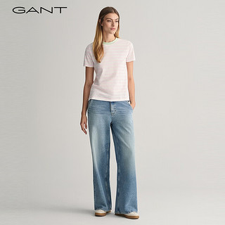 GANT甘特2024春季女装简约条纹T恤|844200904 409-经典蓝 XL