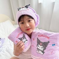 迪士尼（Disney）毛巾浴巾浴帽三件套儿童吸水不掉毛速干洗脸巾男女通用大浴巾 库洛米 450g 玉桂狗