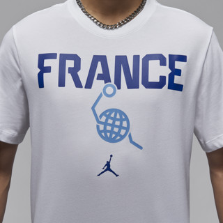 NIKE 耐克 Jordan官方耐克乔丹法国队男速干篮球T恤夏季新款运动柔软HF6070