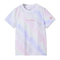 美津浓(MIZUNO)/Mizuno童装短袖扎染混色夏季运动圆领女童透气上衣 幻境粉 1