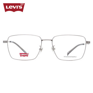 李维斯（Levi's）眼镜框男款方框钛材时尚近视光学眼镜架LV7159/F 6LB枪灰色 56mm