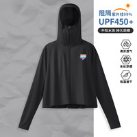 真维斯白色upf450原纱防晒衣女2024夏薄款宽松透气冰感长袖外套开 黑-彩虹便签K XL