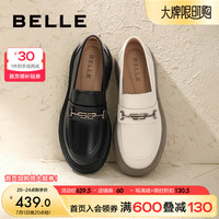 百丽舒适乐福鞋女通勤OL单鞋BZ4B1CA3