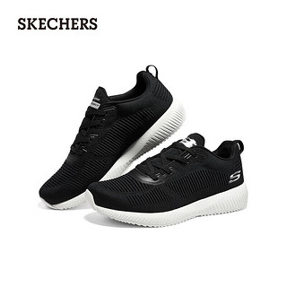 斯凯奇（SKECHERS）休闲鞋简约百搭缓震跑步鞋子232290 黑色/白色/BKW 42 