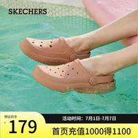 斯凯奇（Skechers）洞洞鞋女夏季透气防滑拖鞋女凉鞋沙滩鞋休闲鞋111514 桃粉色/PCH 39