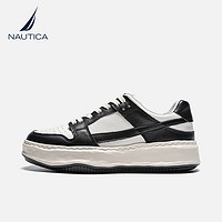 诺帝卡（NAUTICA）男鞋轻奢男女士款休闲鞋男女时尚百搭板鞋男潮流鞋子 白黑 43 男