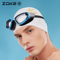洲克ZOKE泳镜防水防雾高清平光男士女士通用专业游泳镜624501102-2