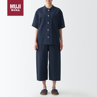 無印良品 MUJI(無印良品 )女式 无侧缝泡泡纱短袖睡衣家居服