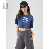 it :CHOCOOLATE女装短款短袖T恤2024夏季青春时尚半袖001100