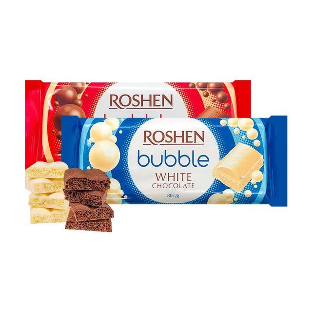 ROSHEN 如胜 蜂窝状白巧克力牛奶巧克力80g3袋临期