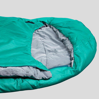 迪卡侬（DECATHLON）户外露营徒步木乃伊睡袋保暖隔脏旅行冬季10°C岛绿色L 2963002
