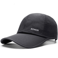 罗蒙棒球帽防晒遮阳帽子男士夏季户外休闲速干钓鱼鸭舌帽男款 藏青色【夏季速干】