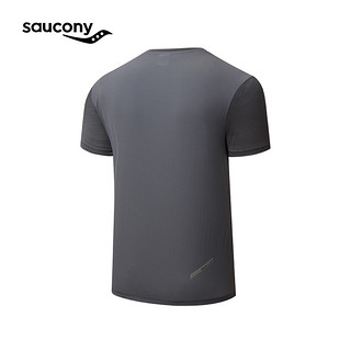 saucony 索康尼 2024夏季新款男子短袖T恤圆领透气宽松休闲百搭弹性