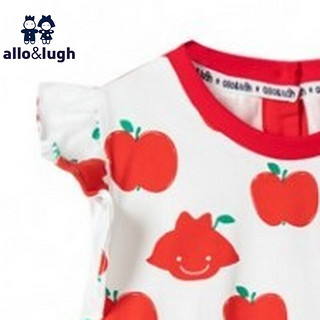 allo&lugh阿路和如童装夏季女童短袖T恤水果上衣可爱休闲外出服 印花 90cm