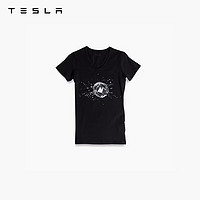TESLA 特斯拉 女装 OMFG 短袖T恤夏季上衣 黑色 XS码