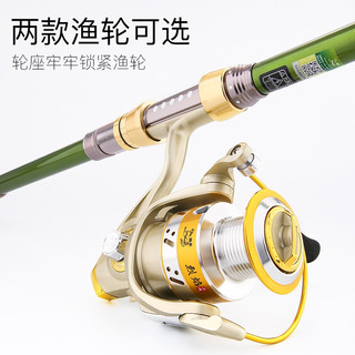 狼王 海杆钓鱼竿抛竿甩杆碳素海竿套装甩竿单竿裸竿抛竿远投竿钓鱼杆 2.1米+戈多3000轮+礼包