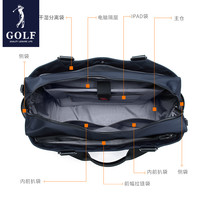 高尔夫GOLF休闲旅行包男士大容量防泼水手提包干湿分离包可套拉杆设计单肩斜挎包 深蓝色