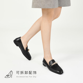 7or9黑巧欧包黑色乐福鞋女小皮鞋英伦通勤单鞋白色豆豆鞋夏小床垫 黑巧欧包 （付款后5天内）） 35