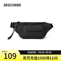 SKECHERS 斯凯奇 缤纷休闲系列腰包L323U015 碳黑/0018 20升以下