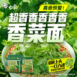 白象香菜面款泡面方便面懒人速食夜宵绿色蔬菜面饼含香菜袋装 香菜面10袋