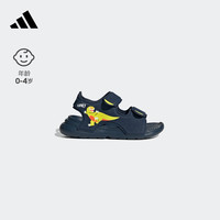 adidas SWIM SANDAL I魔术贴凉鞋男婴童阿迪达斯轻运动 藏青/柠檬黄/橙红 26.5(155mm)