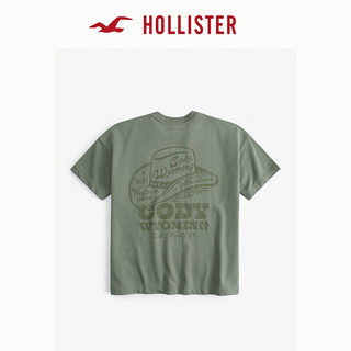 HOLLISTER24夏美式印花休闲度假风短袖T恤男女KI322-4154 绿色 XS (170/84A)