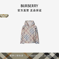 博柏利（BURBERRY）男童 格纹羊毛拉链连帽衫80931401