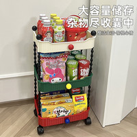 客厅零食水果小推车置物架婴儿书架多功能移动收纳卫生间厨房家用
