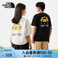 THE NORTH FACE 北面 短袖T恤情侣款|8CSV QLI/沙丘白 XL