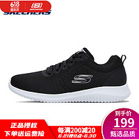 Skechers女鞋网布透气轻便舒适跑步鞋休闲鞋12846 黑色/白色 BKW 36 /6